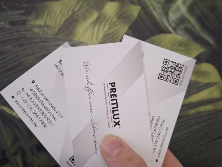 Premlux &ndash; Visitenkarten auf Naturkarton