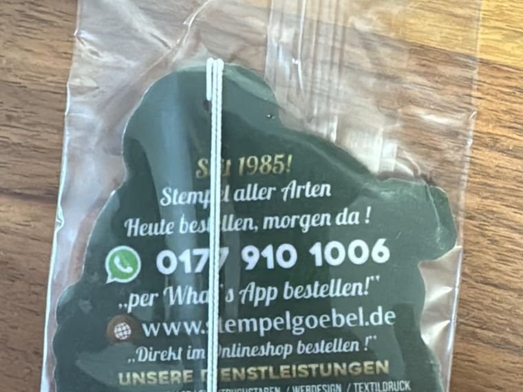 Stempel Göbel &ndash; Werbeaufkleber in Sonderform